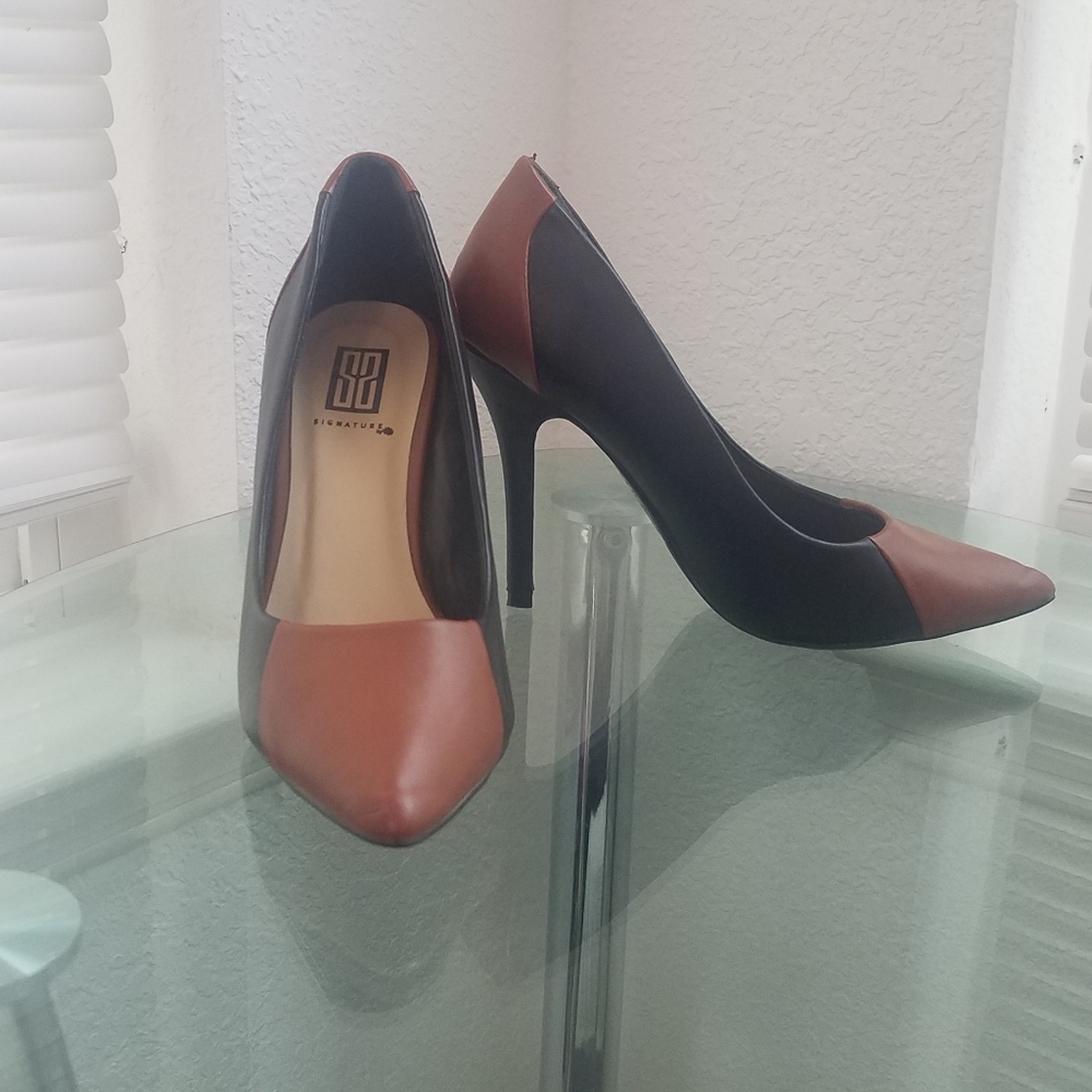 Elegant Black and Brown Women's Heels